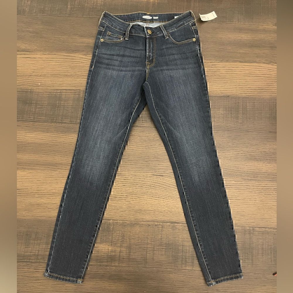 Old Navy Rockstar Super Skinny Denim Jeans Mid-Rise Dark Wash Size 2 Short